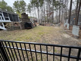 Side yard before sod installation